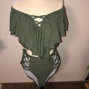 High waist two piece swimsuit